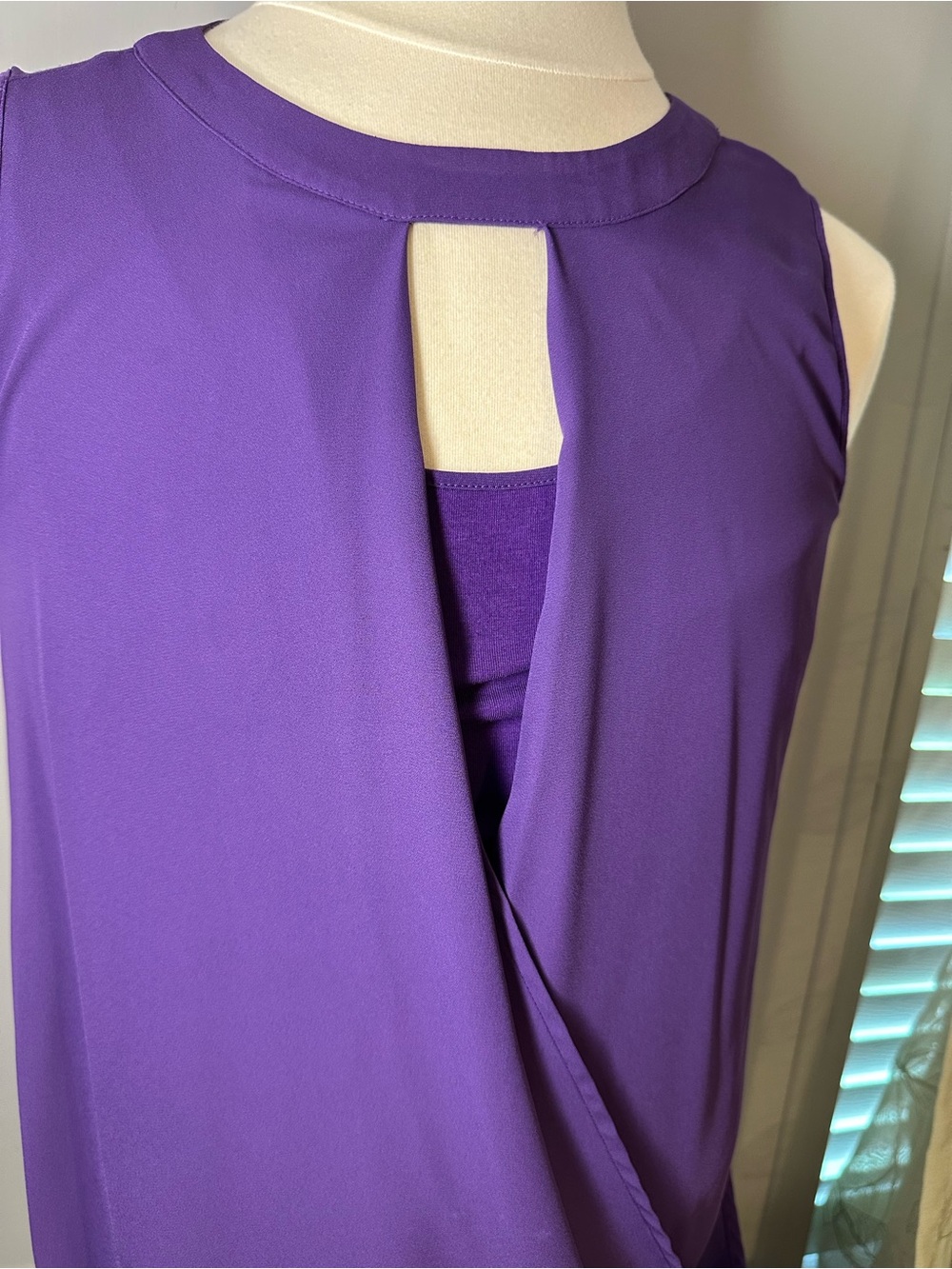 41 Hawthorn Violet Twist Neck Blouse - Picture 3 of 12